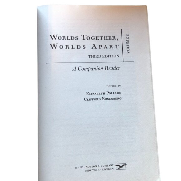 Worlds Together Worlds Apart A Companion Reader Third Edition Volume 2 Pollard - Picture 6 of 8